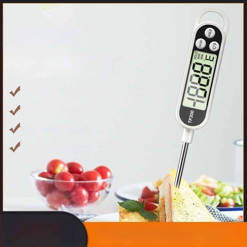Kairun TP300 Digitálny kuchynský teplomer s sondou — vysoká presnosť, pre dojčenské mlieko, vodu, olej a jedlo