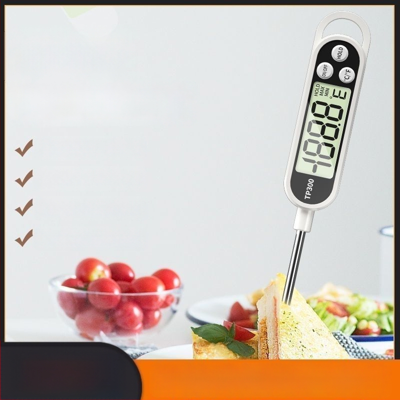 TP300 Sonda typu kuchynský teplomer s digitálnym displejom pre teplotu potravín a oleja