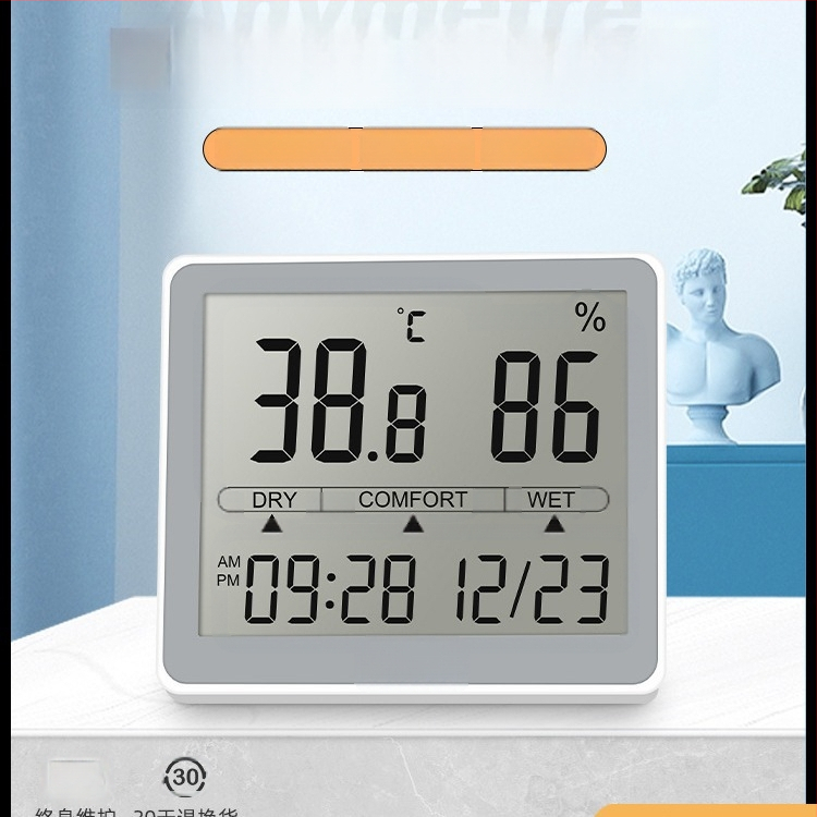 JR311 Teplota a vlhkosť – Digitálny displej, 1,5V tlačidlová batéria, Monitorovanie domáceho prostredia