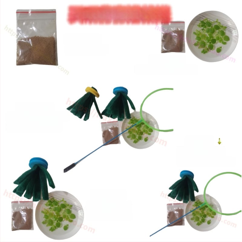 Akváriový filter — guppy s krmivom, bez kyslíka, okrasný druh, ekologické akvárium