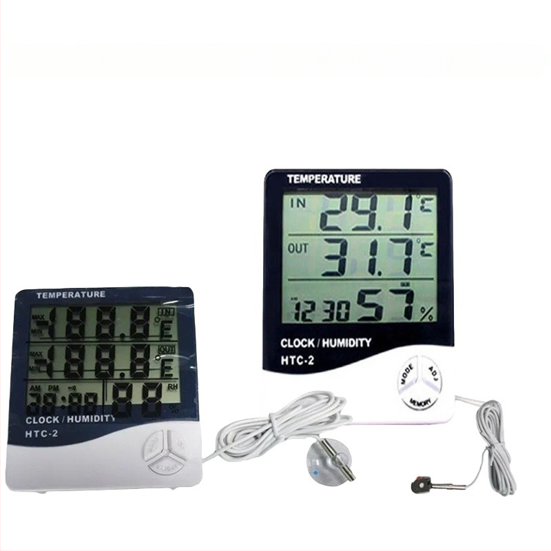 Teplomerač pre vnútornú/vonkajšiu teplotu a vnútornú vlhkosť — presnosť teploty ±1°C, presnosť vlhkosti ±5%, napájanie batériou typu 7