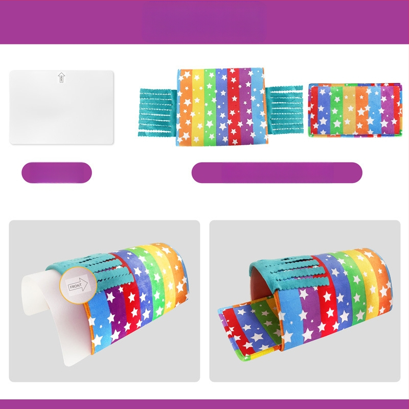 Hniezdo pre hamstera s tunelom z flanel PP, AIRUIDOG, celoročné používanie