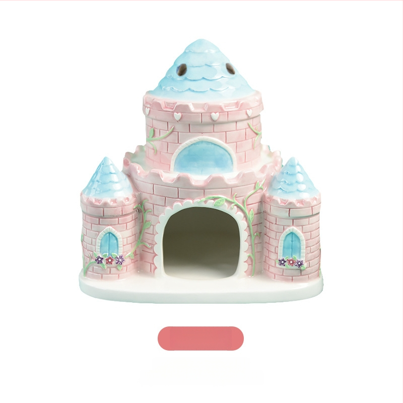 Keramický set pre škrečka: hniezdo, misky na jedlo a vodu so držiakom – Bai Nian Will