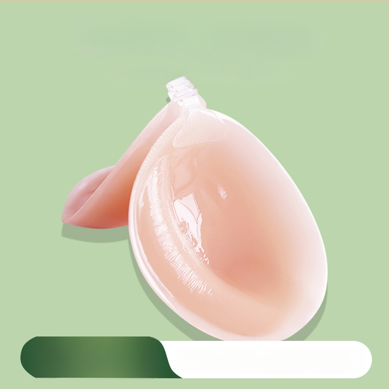 Silikónová podprsenka s hrubšími 3D košíčkami, predné zapínanie, odnímateľné ramienka, krytky bradavíc, Push-Up Bandeau