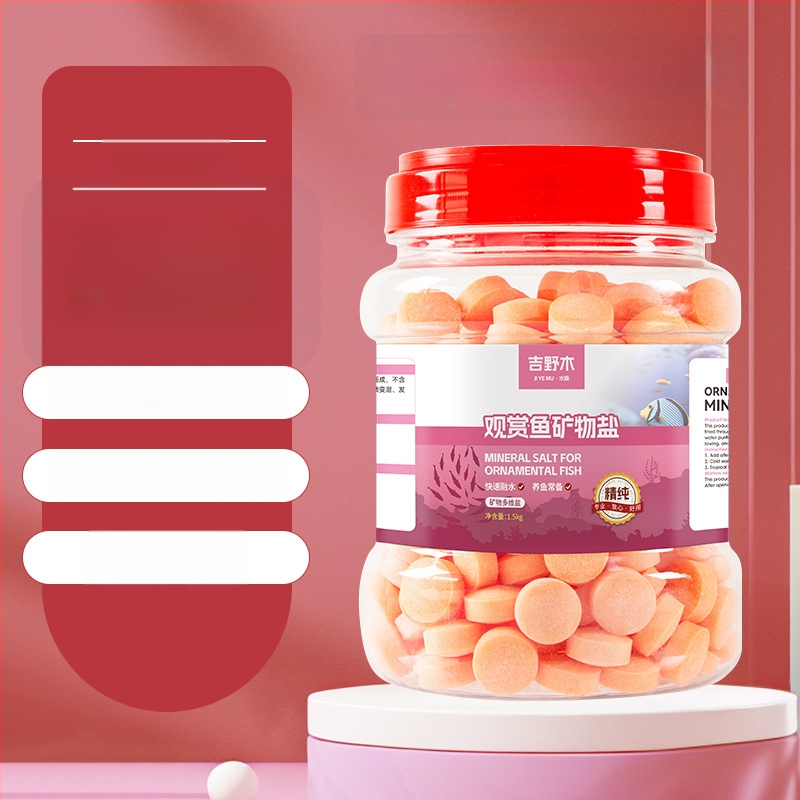 Minerálna soľ pre okrasné ryby — plastový materiál; značka Kiyono wood; hmotnosť 1000 g / 1500 g / 2500 g; vybavenie akvária