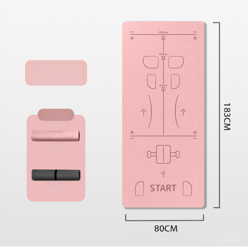 Mat na brucho s líniami navigácie polôh, TPE materiál, hrúbka 8 mm, hmotnosť 850 g