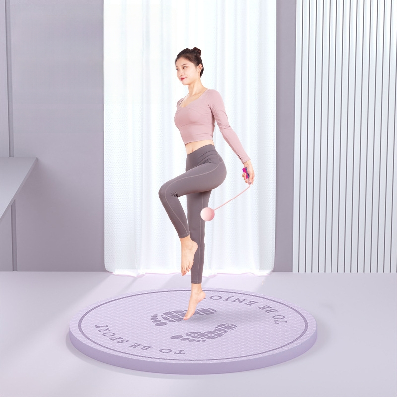 Bezdrôtová podložka na skákanie – tlmenie otrasov a zvuková izolácia, joga podložka, materiál TPE, hmotnosť 1200 g, hrúbka 20 mm, pruhovaný vzor