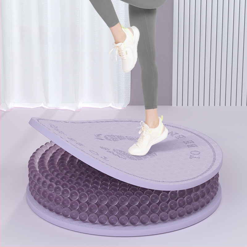 Bezdrôtová podložka na skákanie – tlmenie otrasov a zvuková izolácia, joga podložka, materiál TPE, hmotnosť 1200 g, hrúbka 20 mm, pruhovaný vzor