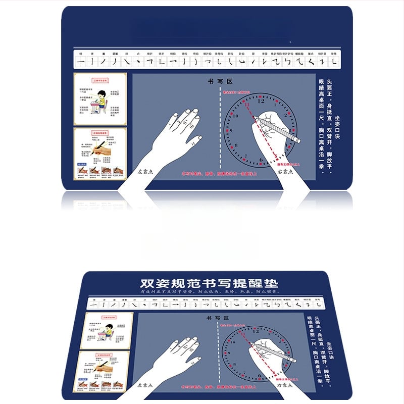 Podložka pod stol pre správnu držanie tela študenta — jednostranná protišmyková textilná podložka na písanie s možnosťou loga