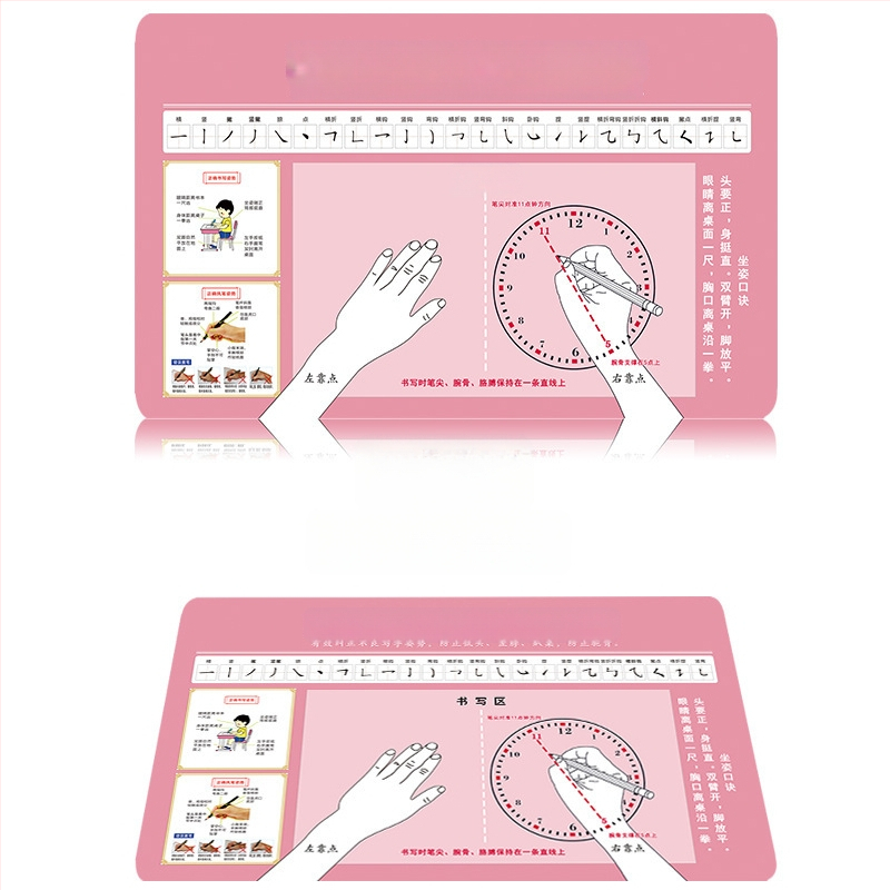 Podložka pod stol pre správnu držanie tela študenta — jednostranná protišmyková textilná podložka na písanie s možnosťou loga