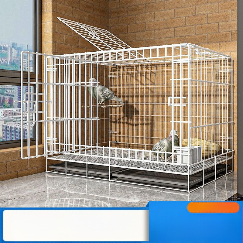 Klietka na holuby – zosilnená kovová konštrukcia pre chov a párenie; Materiál: nízkouhlíková oceľová drôt; Pre vtáky