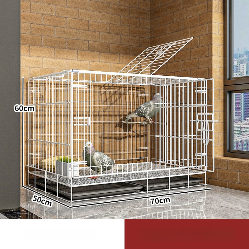 Klietka na holuby – zosilnená kovová konštrukcia pre chov a párenie; Materiál: nízkouhlíková oceľová drôt; Pre vtáky