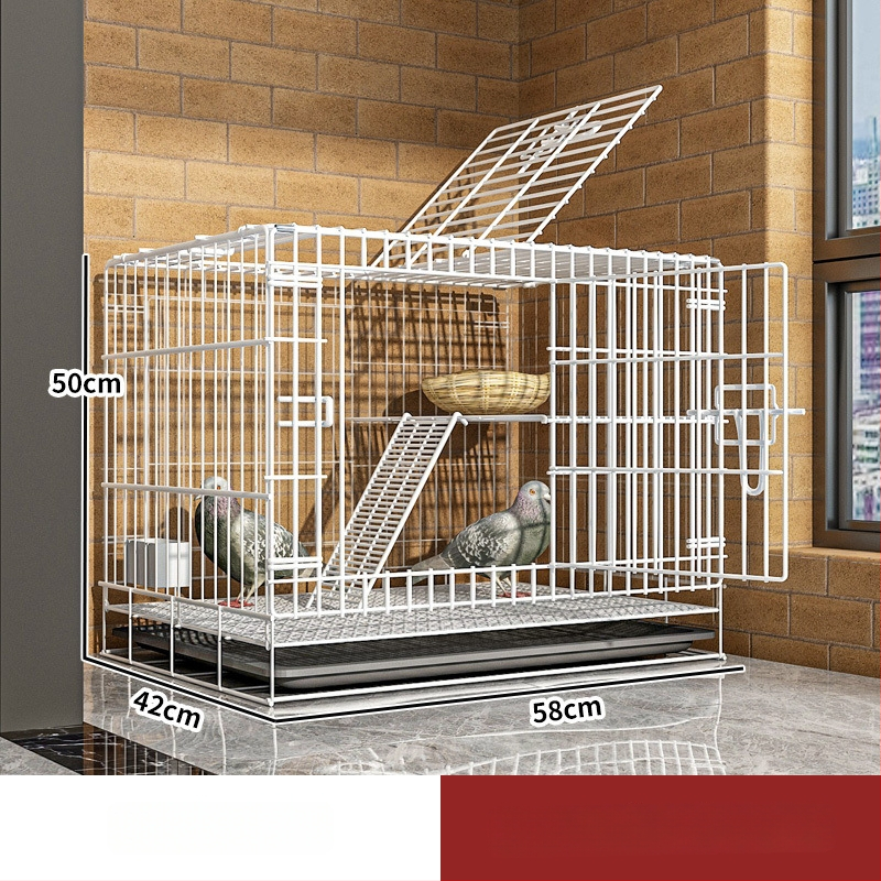 Klietka na holuby – zosilnená kovová konštrukcia pre chov a párenie; Materiál: nízkouhlíková oceľová drôt; Pre vtáky