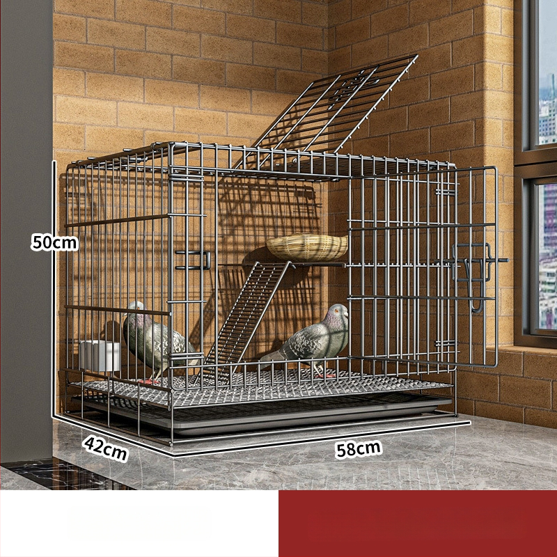 Klietka na holuby – zosilnená kovová konštrukcia pre chov a párenie; Materiál: nízkouhlíková oceľová drôt; Pre vtáky