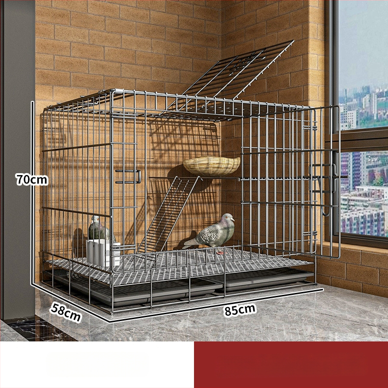 Klietka na holuby – zosilnená kovová konštrukcia pre chov a párenie; Materiál: nízkouhlíková oceľová drôt; Pre vtáky