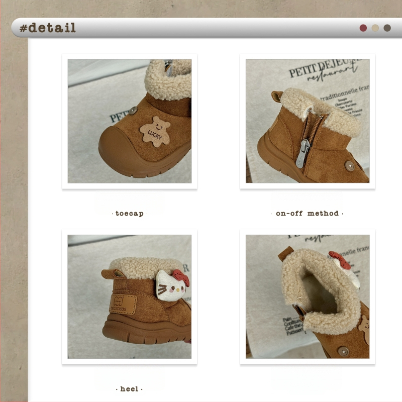 Detské členkové topánky – vrchný materiál z baránieho veluru Ultra-Fiber, gumová podrážka, zima, športový štýl