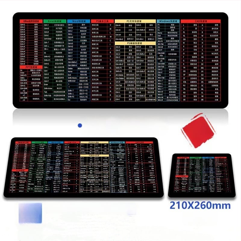 Divpusēja gumijas peles paliktnis ar pretslīdējošu virsmu, pielāgojams, ar karikatūras motīvu