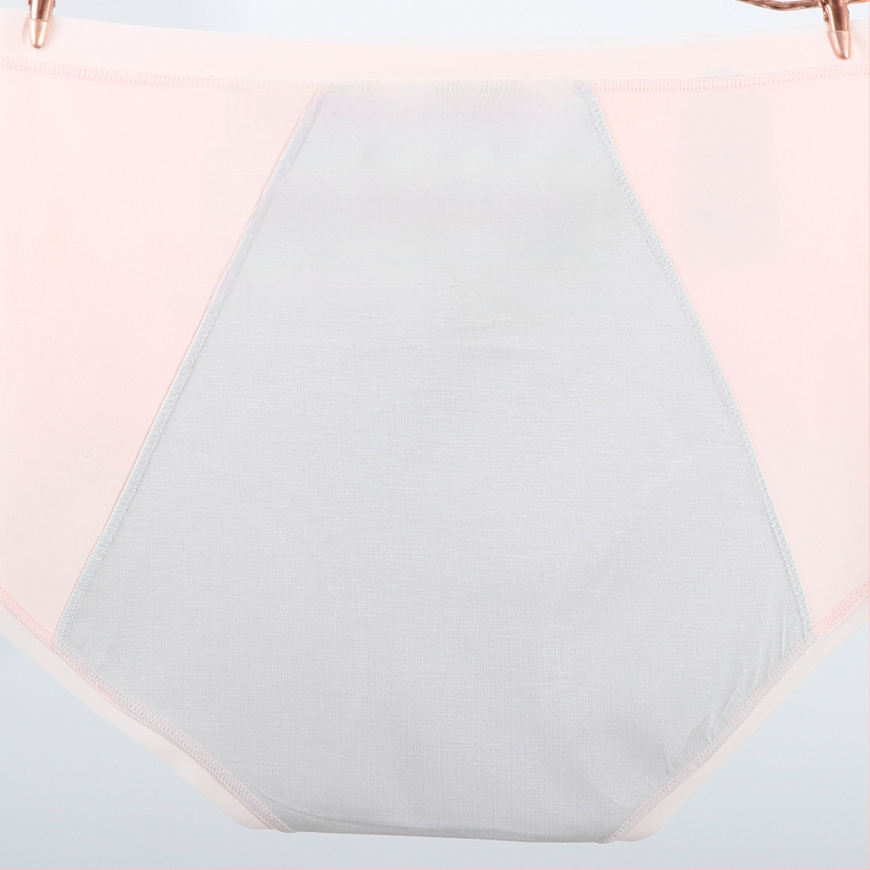 Dámske menštruačné nohavičky z bavlny so stredným pásom, proti úniku, s predĺženým rozkrokom a modalovou podšívkou