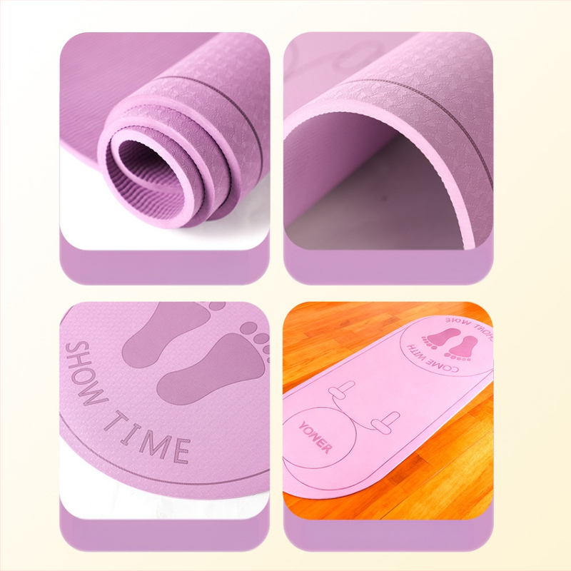 TPE mat na skákanie cez šnúru, hrúbka 6 mm, tlmiaci, protišmykový, geometrický vzor