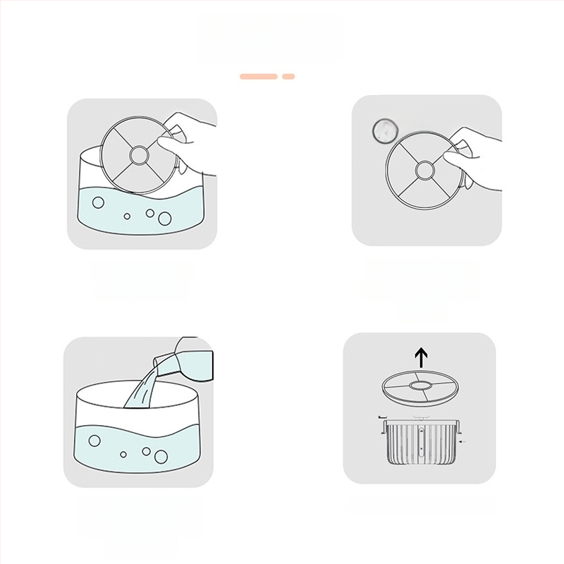 Filtr do zariadenia na vodu pre domáce zvieratá – aktívne uhlíkové výmenné filtre, model YPD-C002, 2 kusy, vhodné pre psov a mačky, 100 g/krabica, 1-ročná záruka