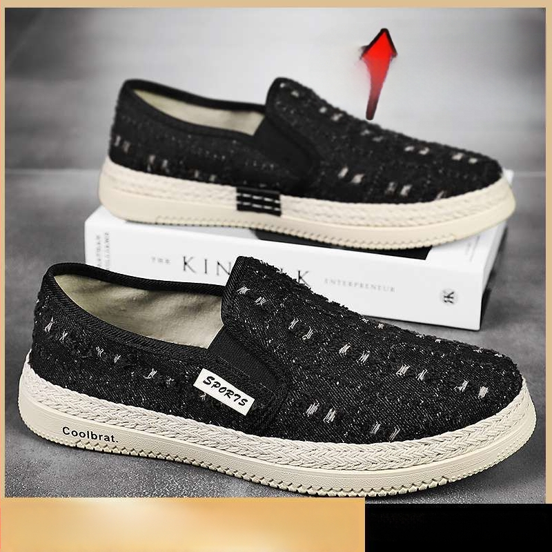 Pánske tenisky z plátna, priedušné, ľahké, odolné voči opotrebeniu, na šnúrky, gumová podrážka