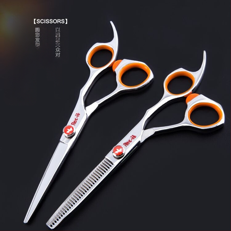 Sada kaderníckych nožníc – ploché a zubové čepele, Yilong, rednutie 25-30, 28-30 zubov