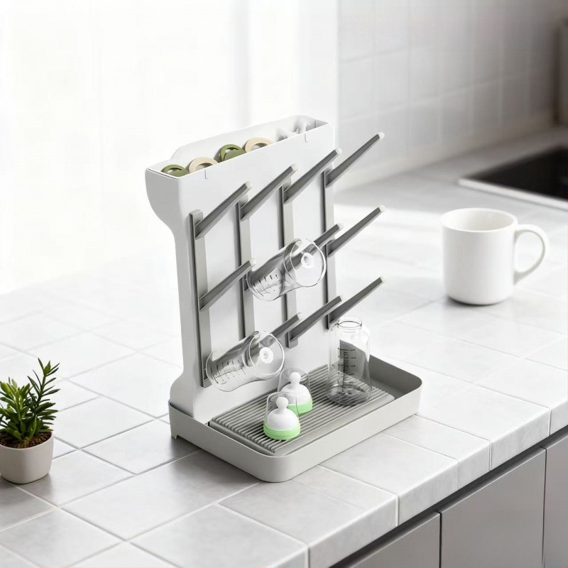 Viacposchodový úložný stojan – fľaše, poháre a jedálové misy