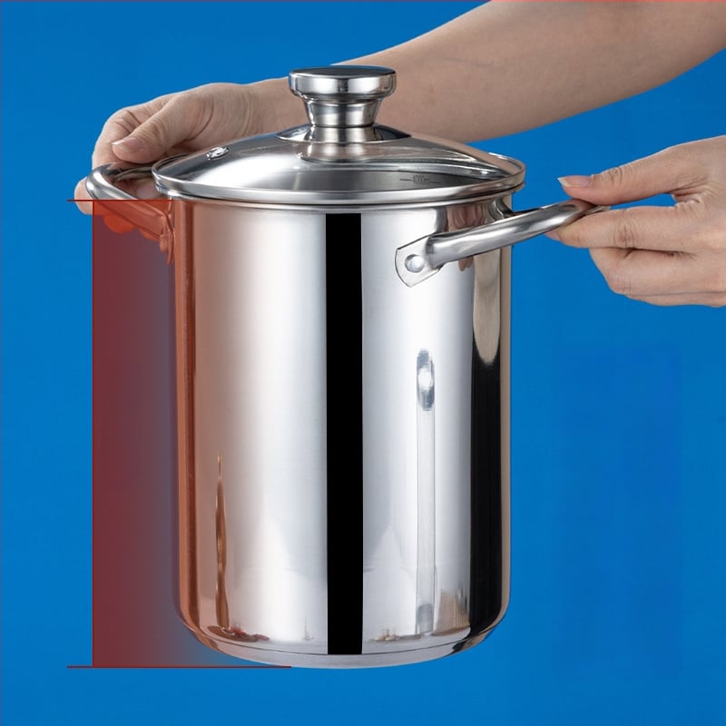 Hlboký hrniec z nehrdzavejúcej ocele 304, zložený dno, multifunkčný kuchynský hrniec na bežnú platňu
