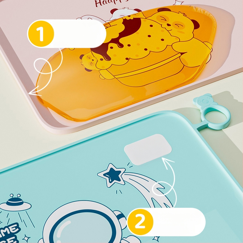 Silikónová podložka na stolovanie pre prvákov, karikatúrny vzor, vodotesná a odolná voči tukom, potravinárska kvalita