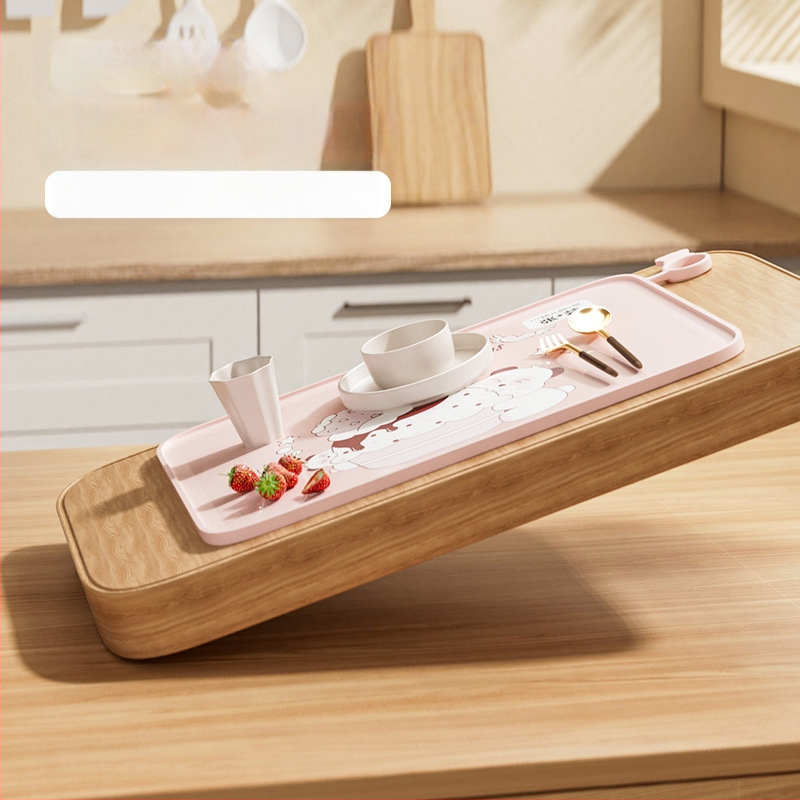 Silikónová podložka na stolovanie pre prvákov, karikatúrny vzor, vodotesná a odolná voči tukom, potravinárska kvalita