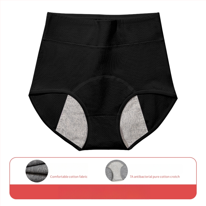 Dámske spodné nohavičky z 92% bavlny – hlavný materiál 92% bavlna, rozkrok 100% bavlna, vysoký pás, ochrana proti úniku počas menštruácie