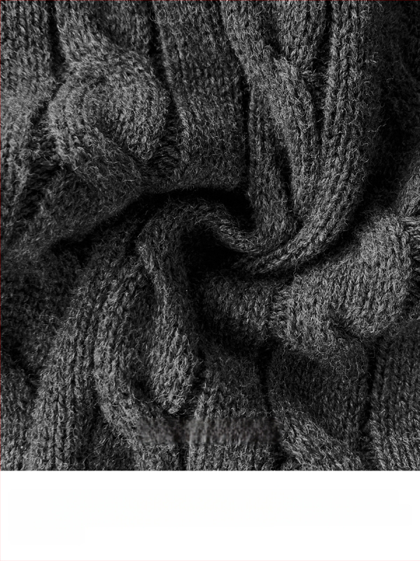 Bezrukávová vesta s káblovou pleteninou, V-krk, kašmír, japonsko-kórejský casual štýl