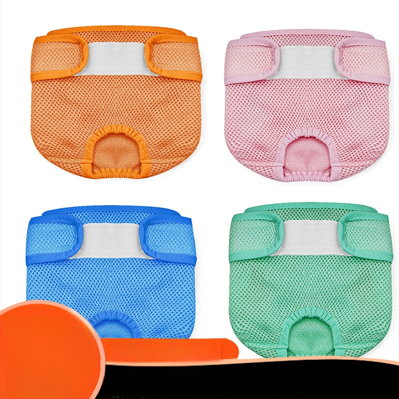 Kailina priedušné sieťové nohavice pre psov – fyziologické nohavice so suchým zipsom, nastaviteľný pás, pre fenku