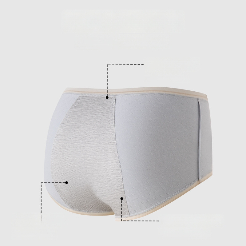 Bavlnené dámske menštruačné nohavičky, priedušné, ochrana proti úniku, stredne vysoký pás, trojuholníkový strih