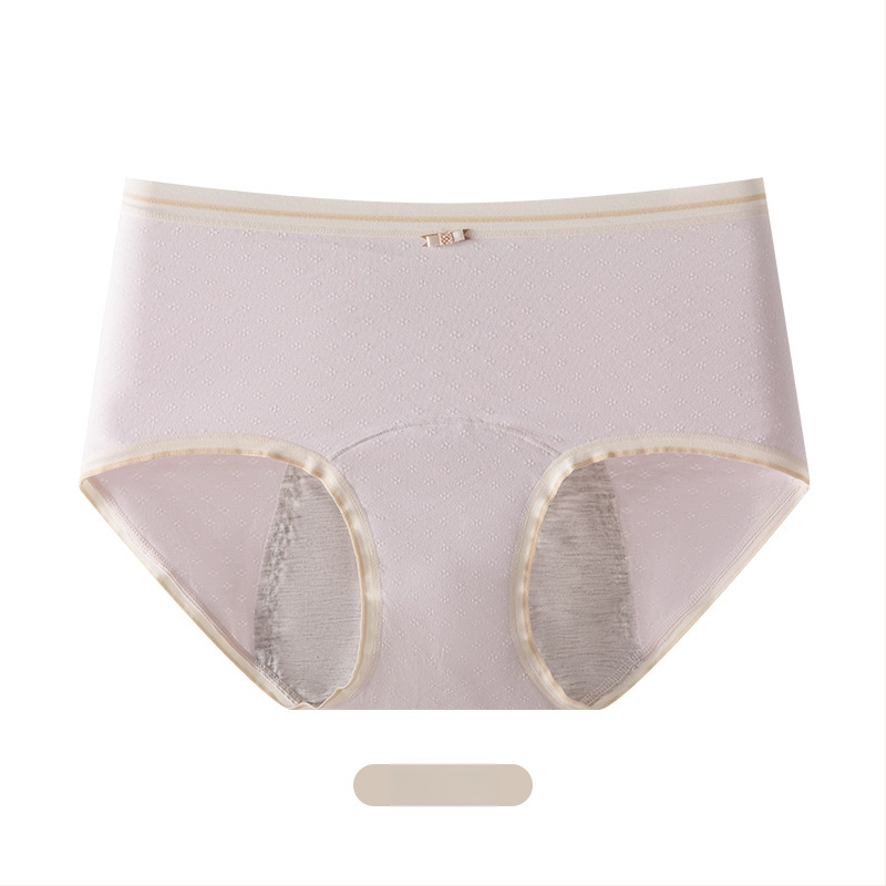 Bavlnené dámske menštruačné nohavičky, priedušné, ochrana proti úniku, stredne vysoký pás, trojuholníkový strih