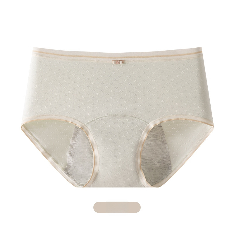 Bavlnené dámske menštruačné nohavičky, priedušné, ochrana proti úniku, stredne vysoký pás, trojuholníkový strih