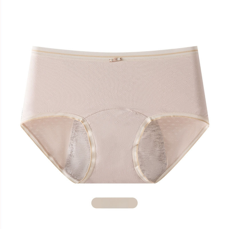 Bavlnené dámske menštruačné nohavičky, priedušné, ochrana proti úniku, stredne vysoký pás, trojuholníkový strih