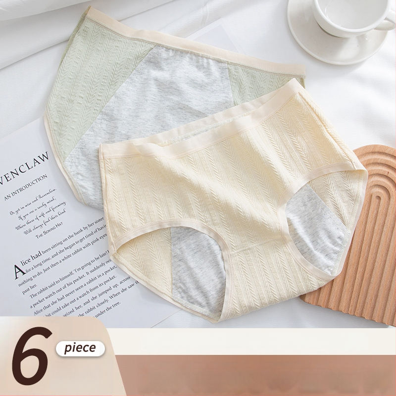 Dámske nohavičky so strednou taliou pre menštruáciu, hlavná tkanina 93,5% bavlna, podšívka v intímnej zóne 100% bavlna, jacquard väzba