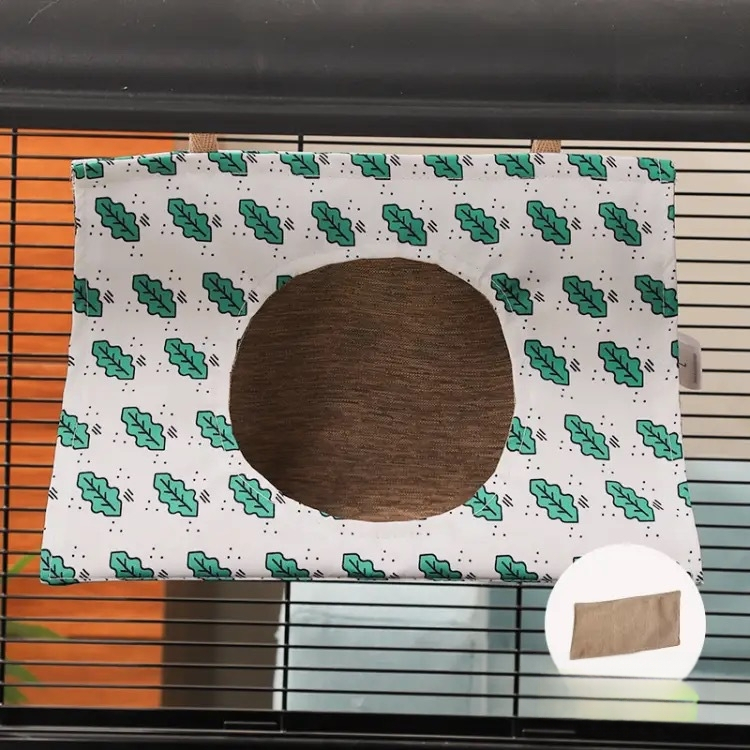 Textilné visiace trojuholníkové hniezdo pre vtáky – priedušné zimné spacie hniezdo pre malé vtáky, proti deformácii nôh