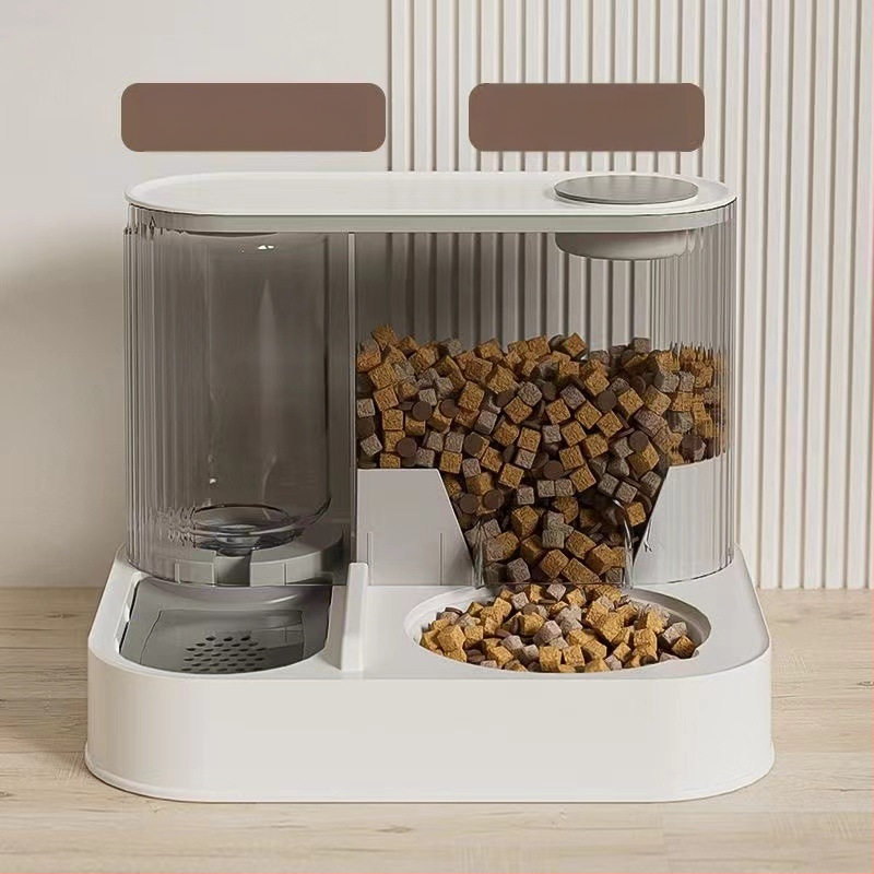 2-v-1 krmivo a dávkovač vody pre mačky a psy, odnímateľná elektrická miska pre domáce zvieratá