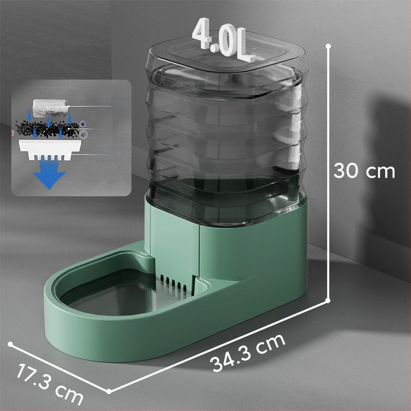 Automatický dávkovač vody pre domáce zvieratá (mačky a psy) – fontána na vodu, nezávislý dizajn, bez ovládania cez app, plneautomatické