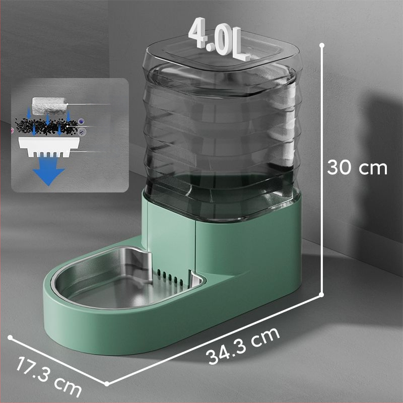Automatický dávkovač vody pre domáce zvieratá (mačky a psy) – fontána na vodu, nezávislý dizajn, bez ovládania cez app, plneautomatické