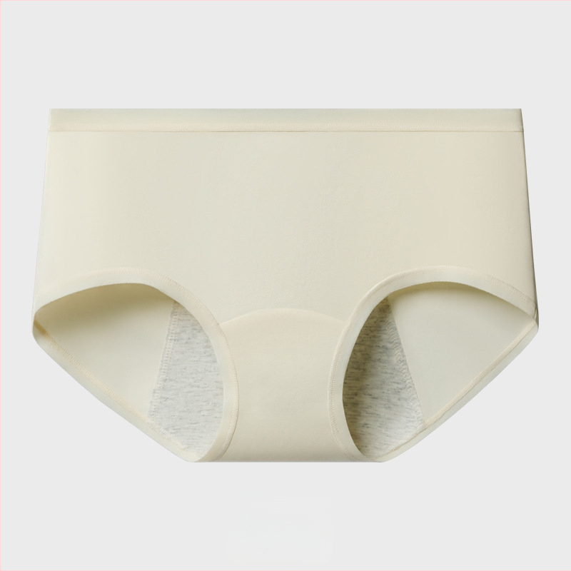 Ženské bavlnené menštruačné spodné nohavice s antibakteriálnou ochranou – stredný pás, hlavný materiál 95% bavlna, výstelka intímnej zóny 100% bavlna, jednofarebný vzor, priedušné