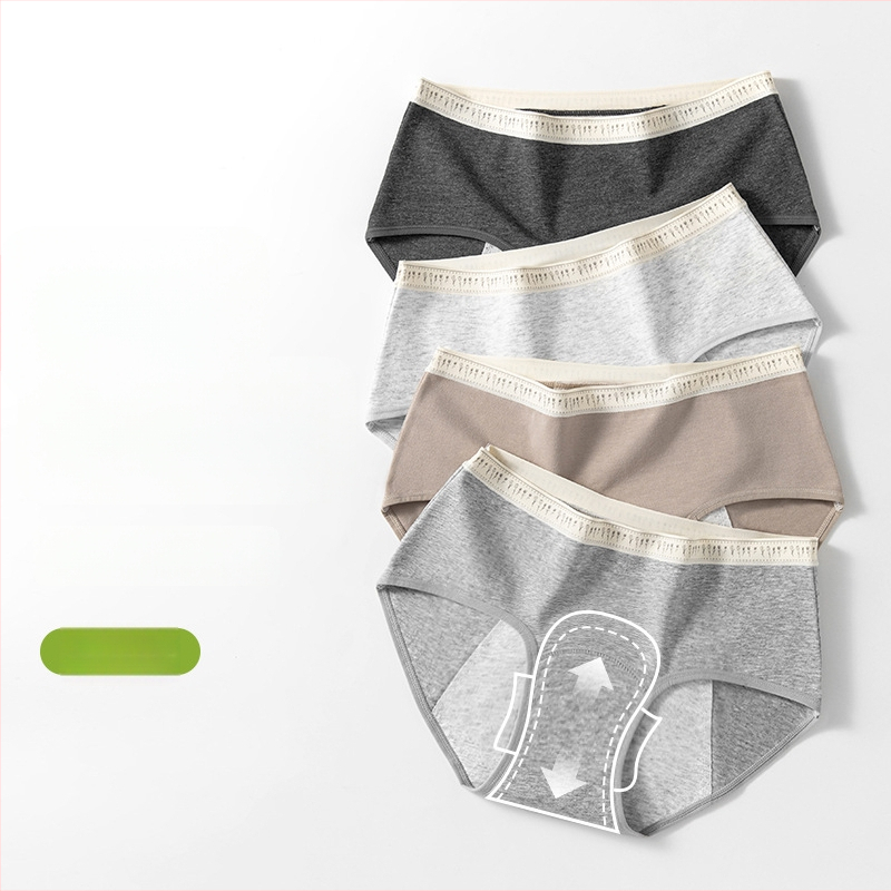 Fyziologické bavlnené dámske nohavičky, stredný pás, rýchloschnúce, hlavný materiál 95% bavlna, výstelka v rozkroku 100% bavlna