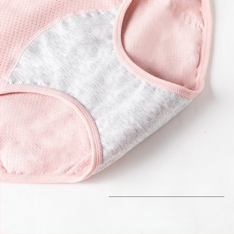 Prozračne pamučne gaćice za menstrualno razdoblje, tanke, otporne na curenje, srednje visine struka, za djevojke i mlade žene.