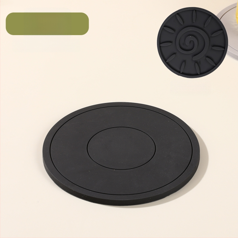 Silikónové kruhové podložky pod taniere – teplovzdorné, jednofarebný dizajn, Ainori, uvedené 2023