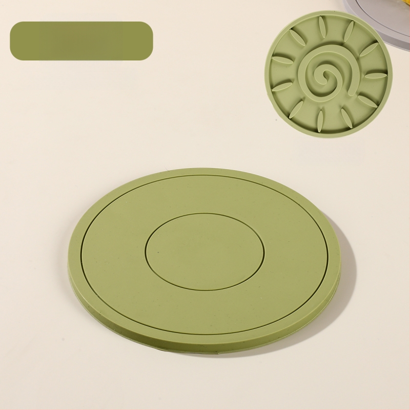 Silikónové kruhové podložky pod taniere – teplovzdorné, jednofarebný dizajn, Ainori, uvedené 2023