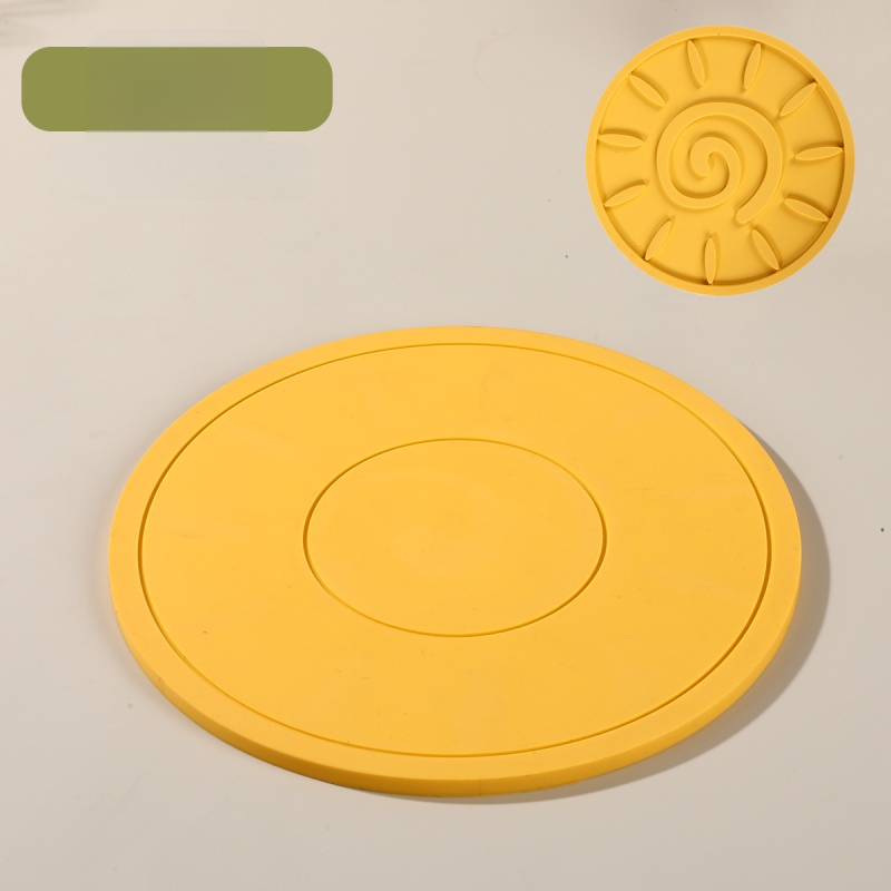 Silikónové kruhové podložky pod taniere – teplovzdorné, jednofarebný dizajn, Ainori, uvedené 2023