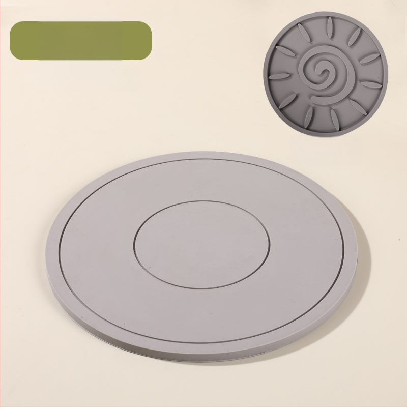 Silikónové kruhové podložky pod taniere – teplovzdorné, jednofarebný dizajn, Ainori, uvedené 2023