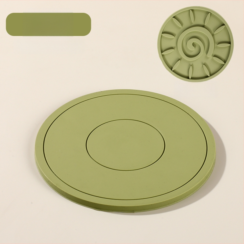 Silikónové kruhové podložky pod taniere – teplovzdorné, jednofarebný dizajn, Ainori, uvedené 2023